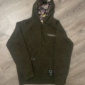 Olive Green Irreversible ECKO UNLTD zipup hoodie